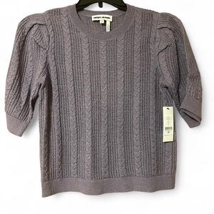 DKNY Purple Cable Knit Sweater